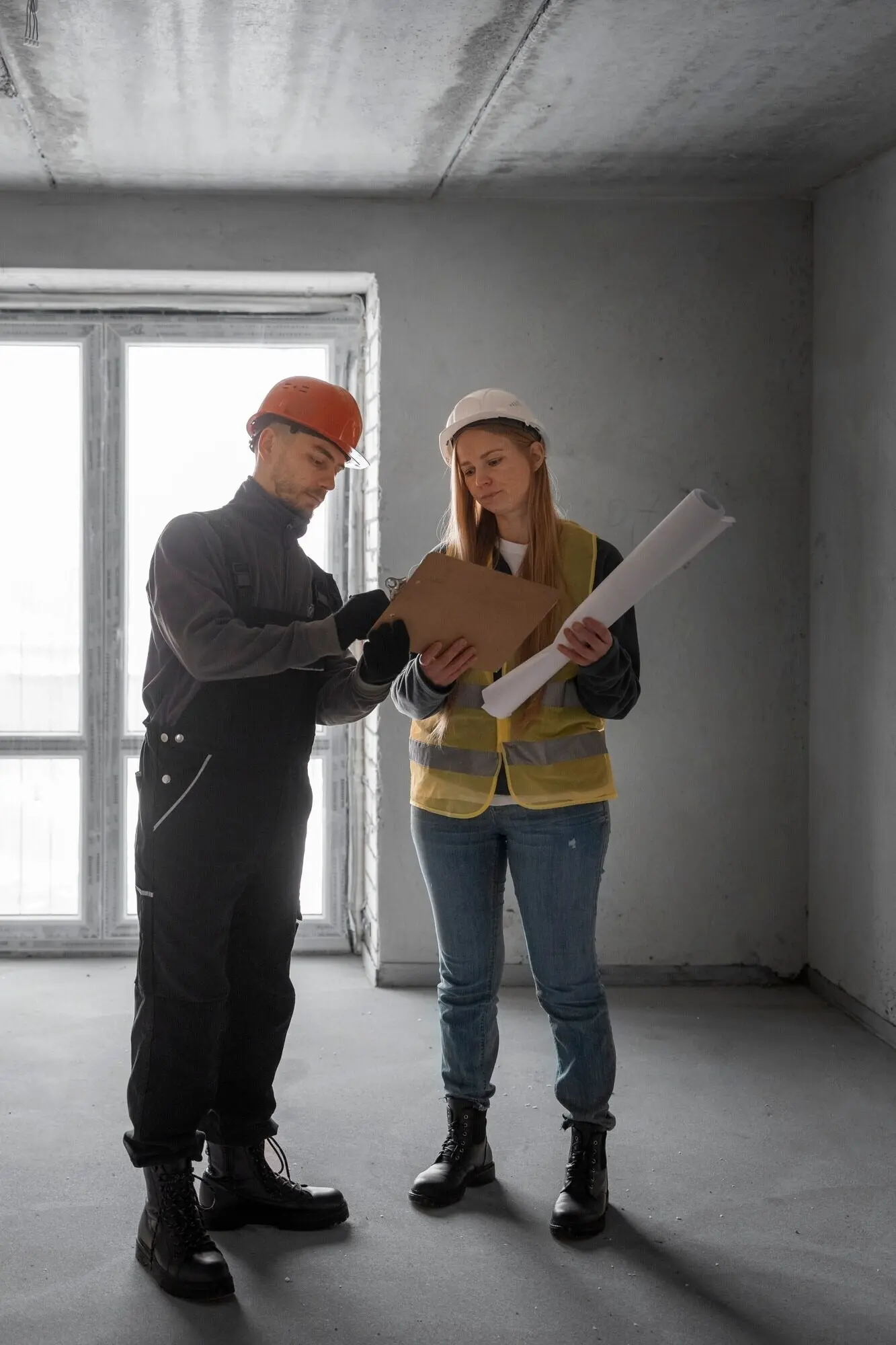 A full shot of people working together.